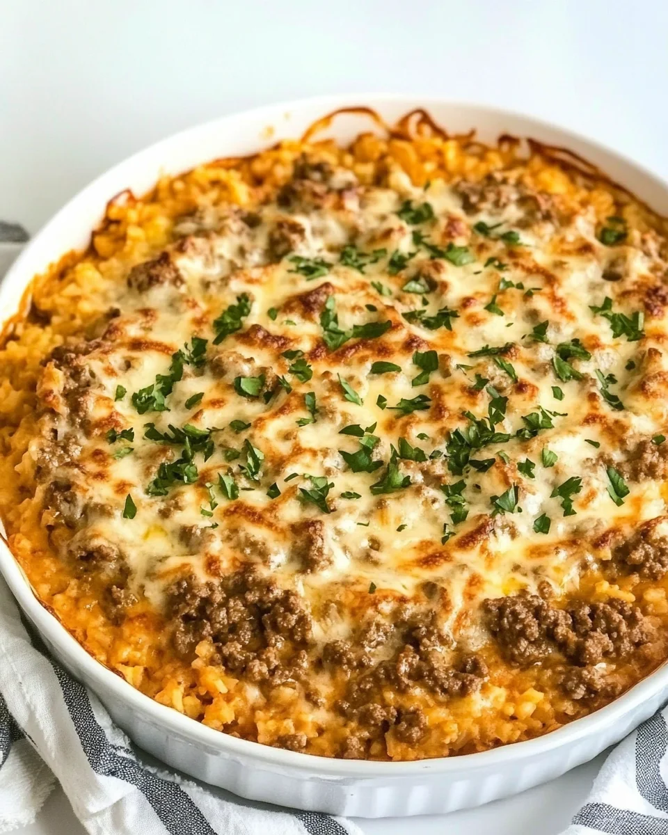 Creamy Ground Beef Cauliflower Rice Casserole Recipe - additional image