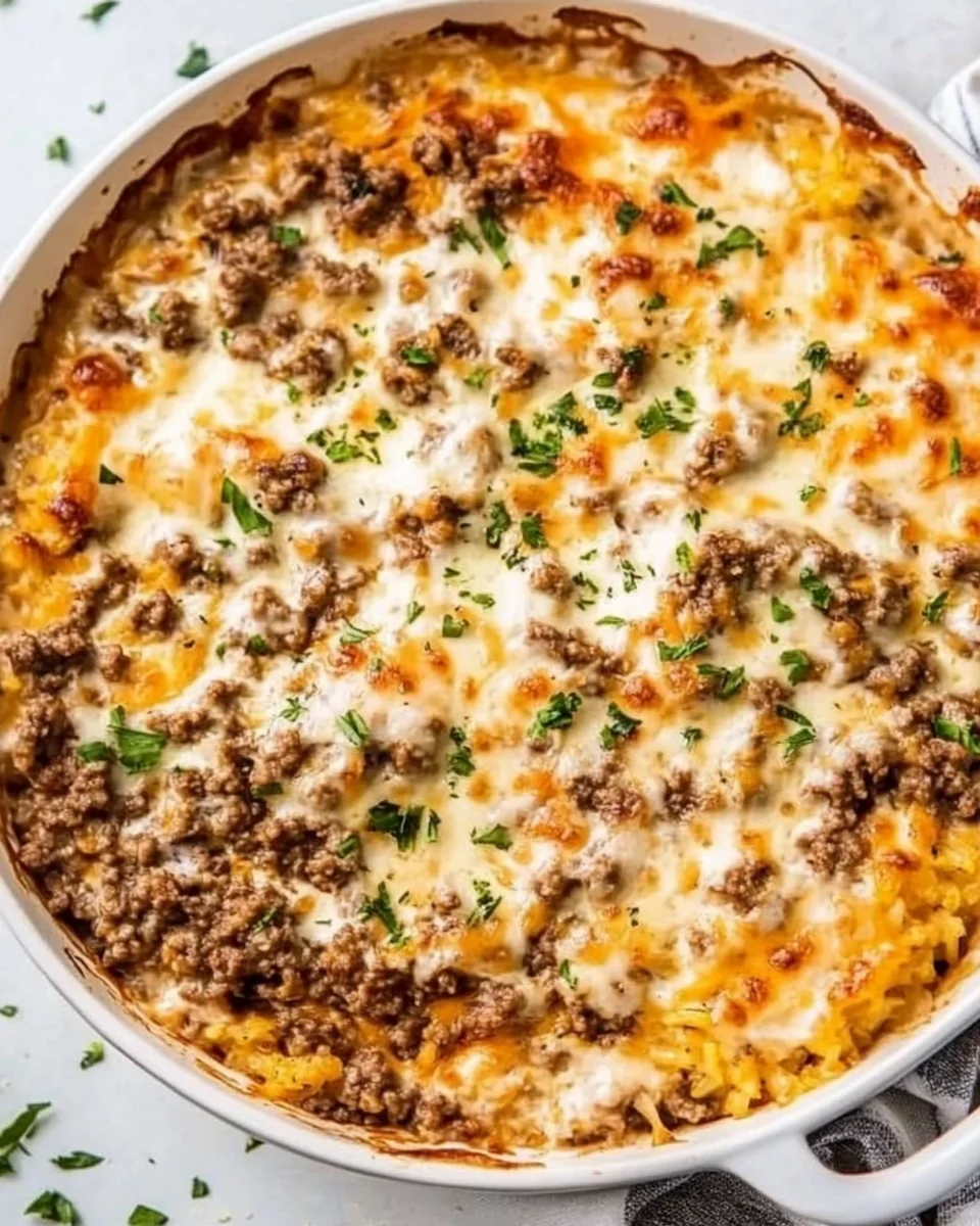 Creamy Ground Beef Cauliflower Rice Casserole Recipe - additional image