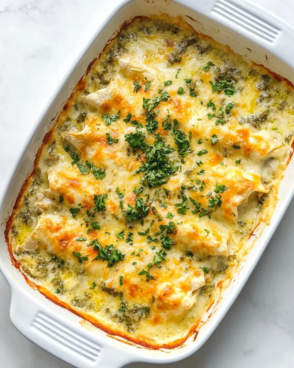 Creamy White Chicken Enchiladas Casserole Made From Scratch - additional image