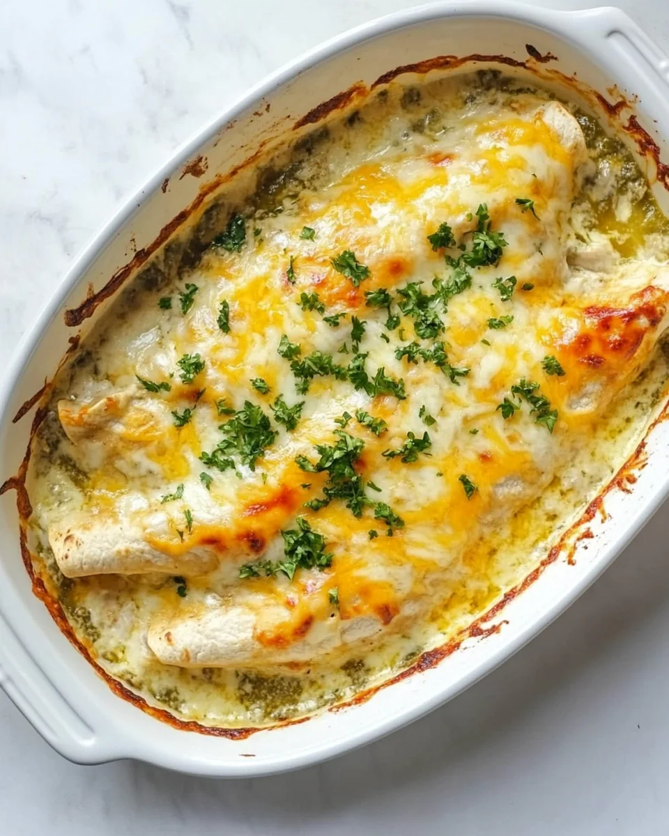 Creamy White Chicken Enchiladas Casserole Made From Scratch - additional image