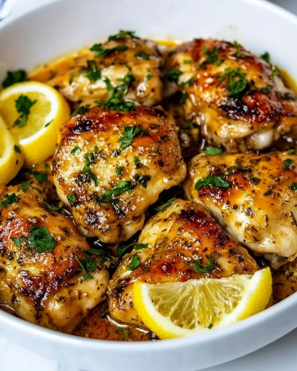 Simple Lemon Garlic Butter Chicken Thighs in the Slow Cooker - additional image