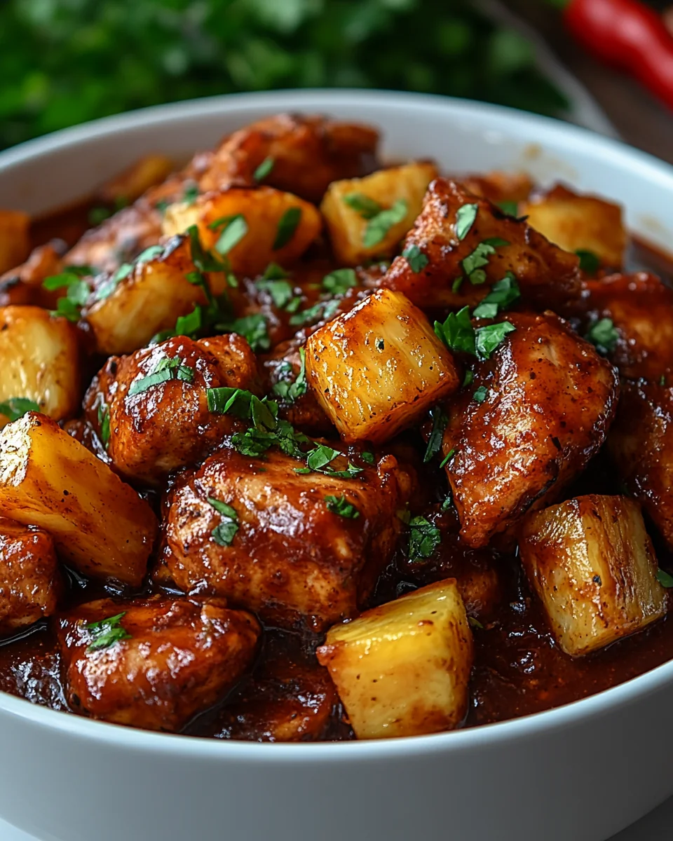 Slow Cooker Pineapple BBQ Chicken Recipe