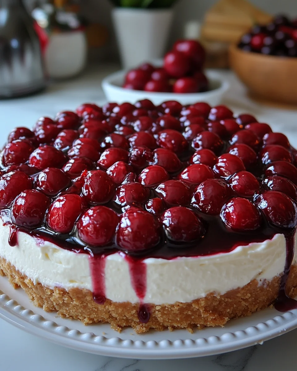 Easy No-Bake Cherry Cheesecake Recipe