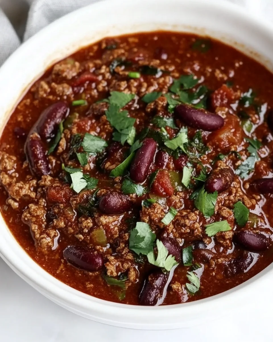 Simple Slow Cooker Beef Chili