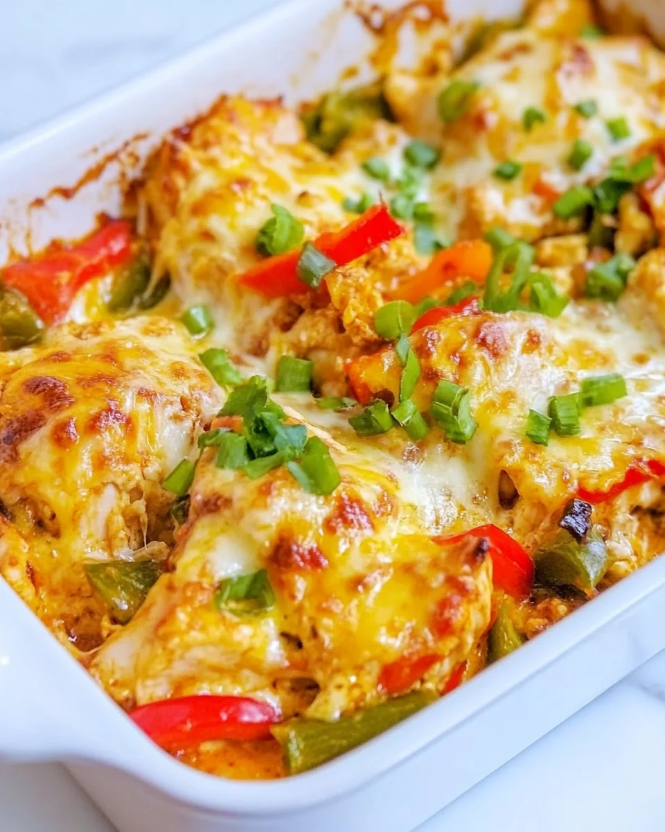 Simple Chicken Fajita Casserole