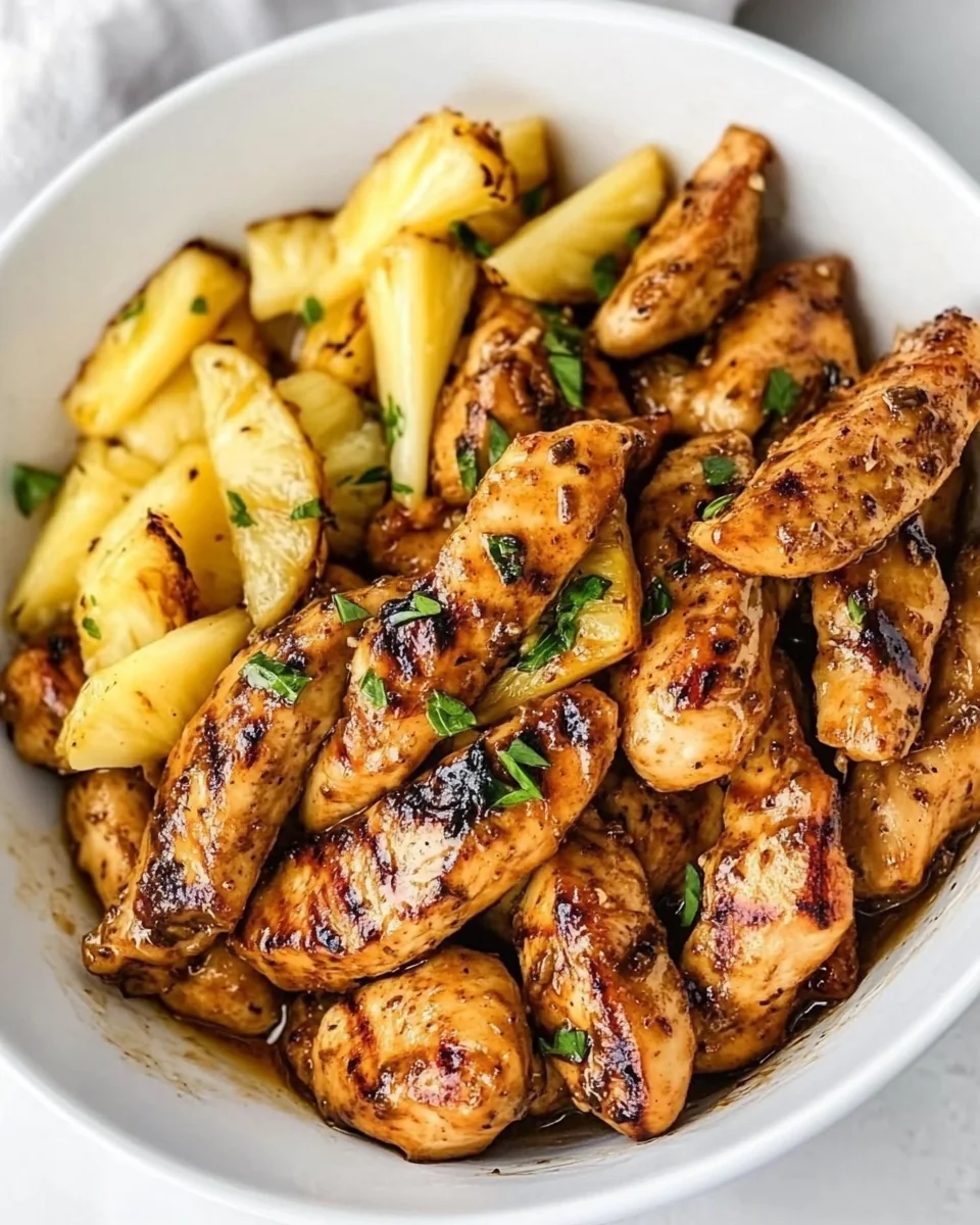 Garlic Butter Chicken with Fresh Pineapple Delight - additional image