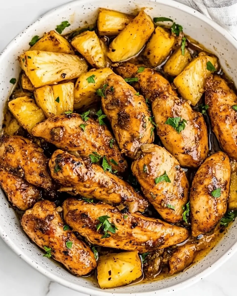 Garlic Butter Chicken with Fresh Pineapple Delight - additional image