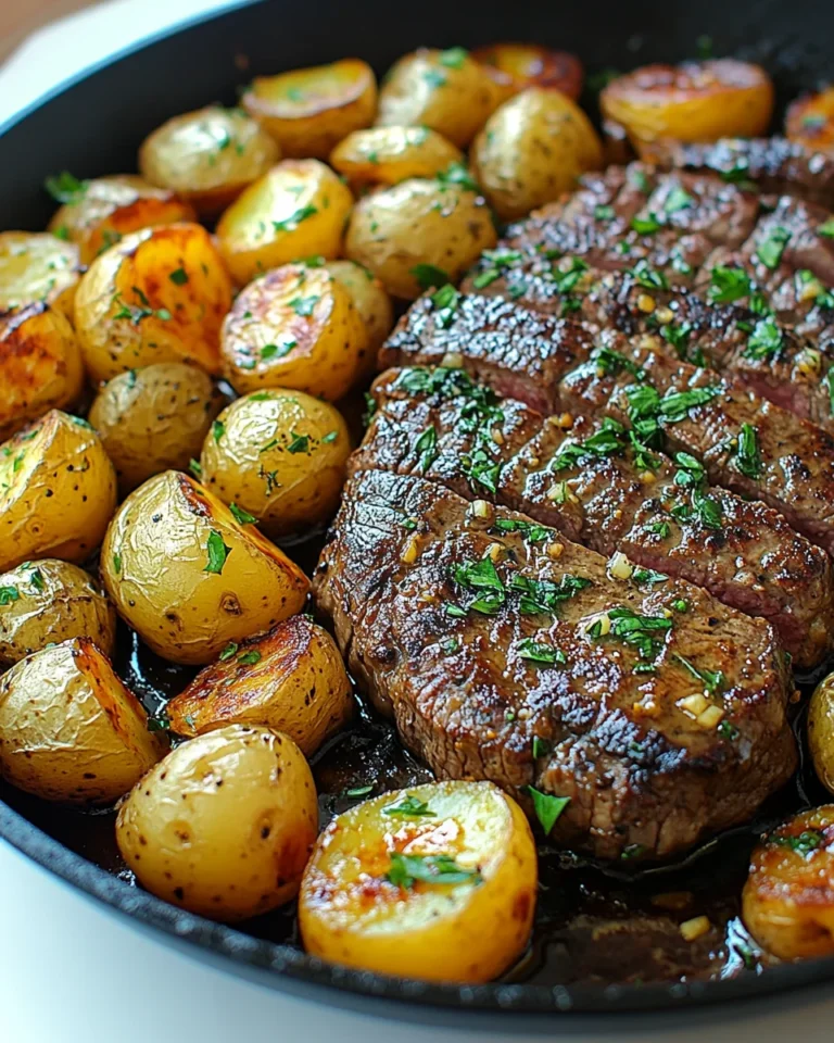 Garlic Butter Steak and Potatoes One-Pot Delight