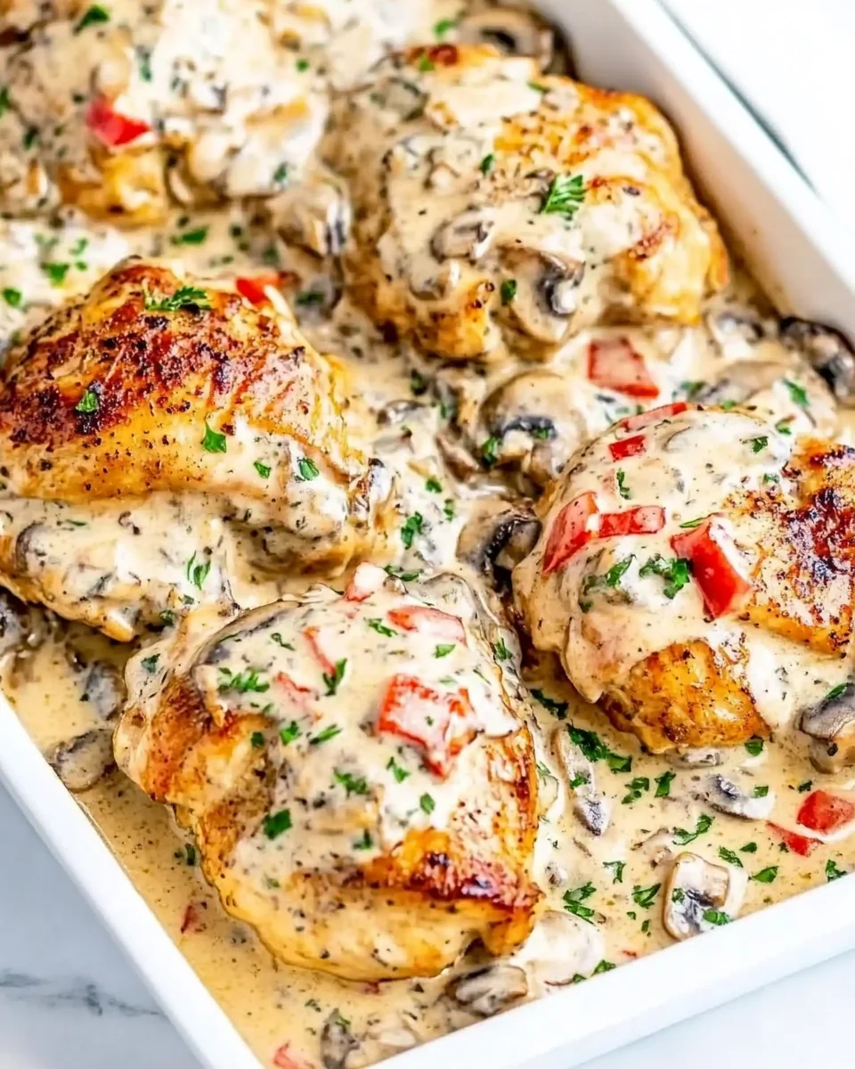 Creamy Garlic Chicken Thighs in Savory Mushroom Sauce - additional image