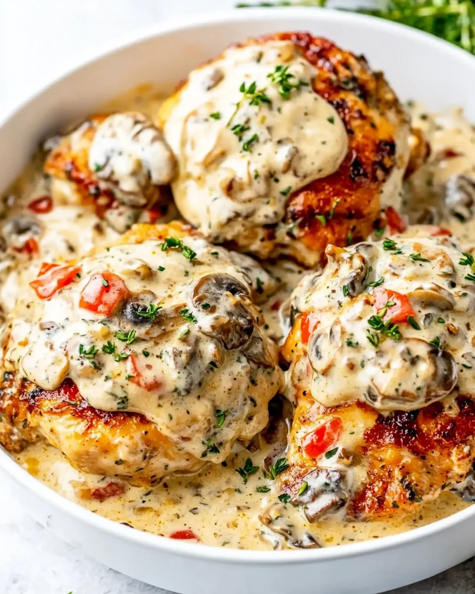 Creamy Garlic Chicken Thighs in Savory Mushroom Sauce - additional image