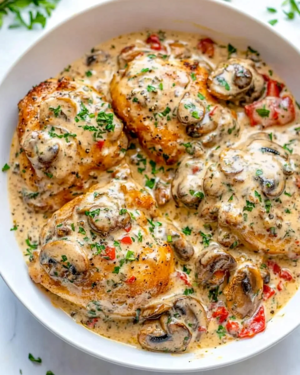 Creamy Garlic Chicken Thighs in Savory Mushroom Sauce - additional image
