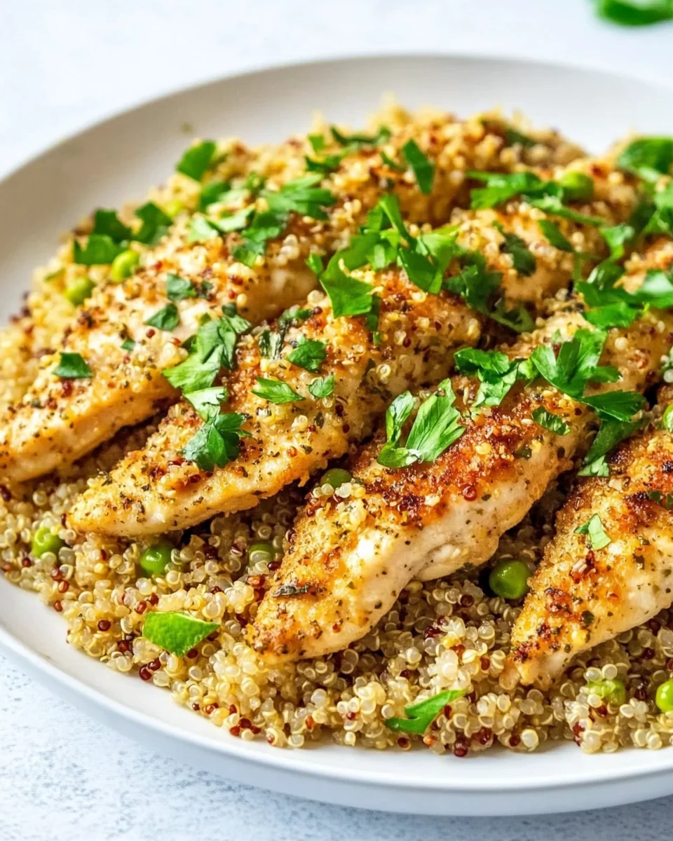 Garlic Lime Chicken Tenders with Fresh Quinoa Salad - additional image