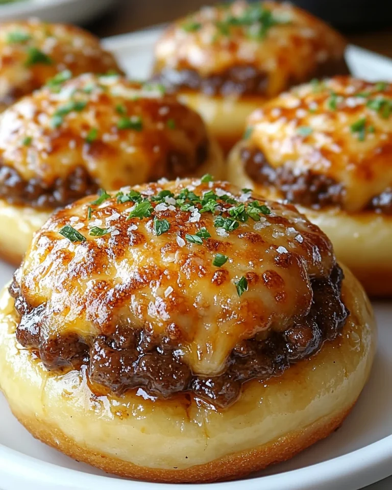Quick Garlic Parmesan Cheeseburger Bombs