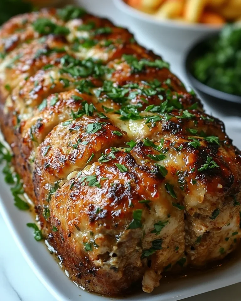 Creamy Garlic Parmesan Chicken Meatloaf Recipe