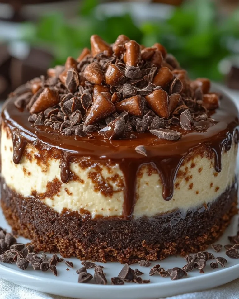 Creamy No-Bake German Chocolate Cheesecake