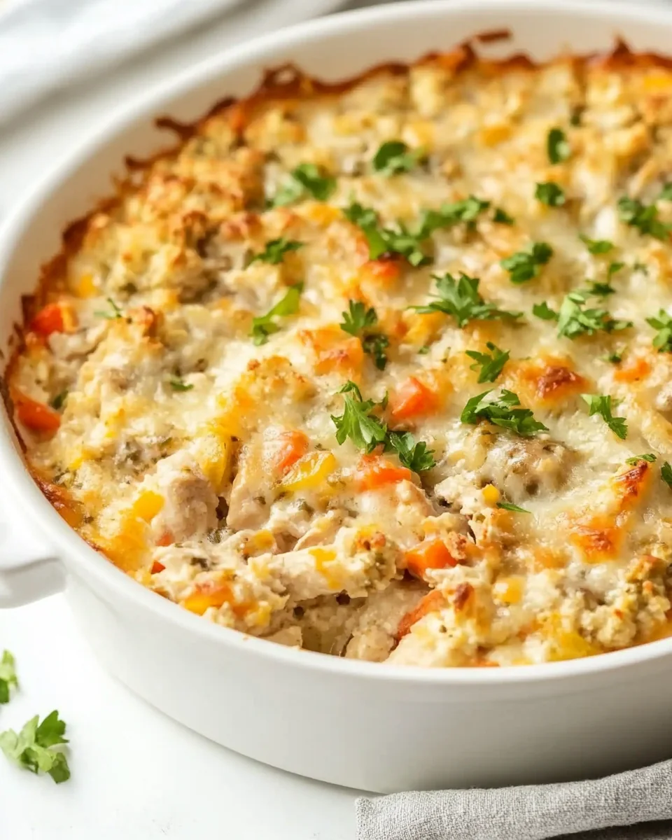 Healthy Green Chile Cauliflower Chicken Casserole - additional image