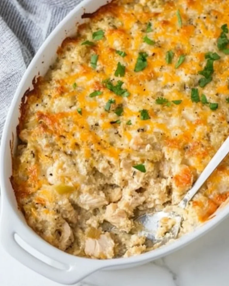 Healthy Green Chile Cauliflower Chicken Casserole