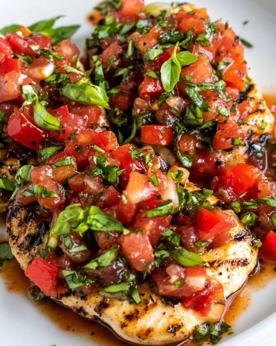 Grilled Chicken With Fresh Bruschetta Topping - additional image