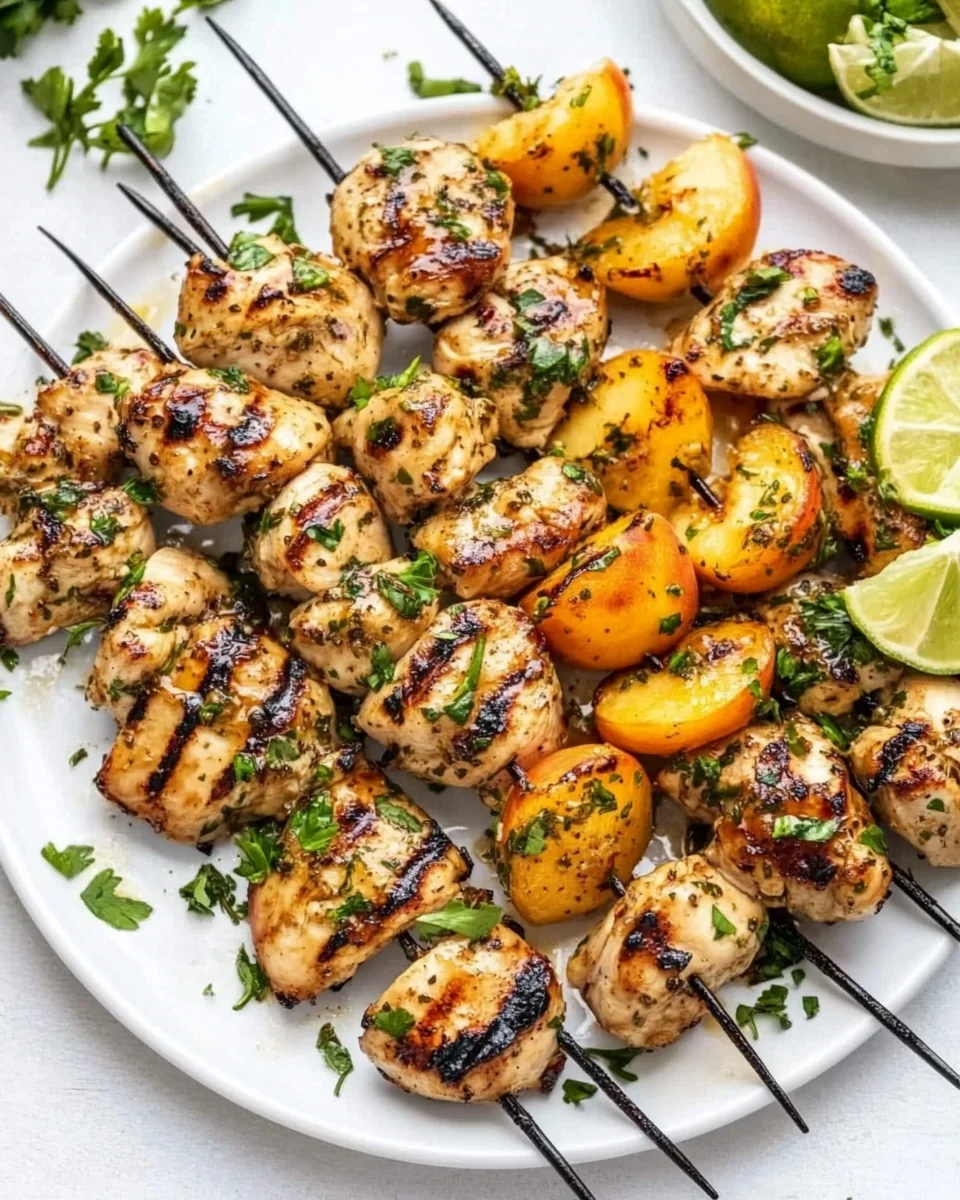 Grilled Chicken Peach With Fresh Lime Honey Ginger Sauce - additional image