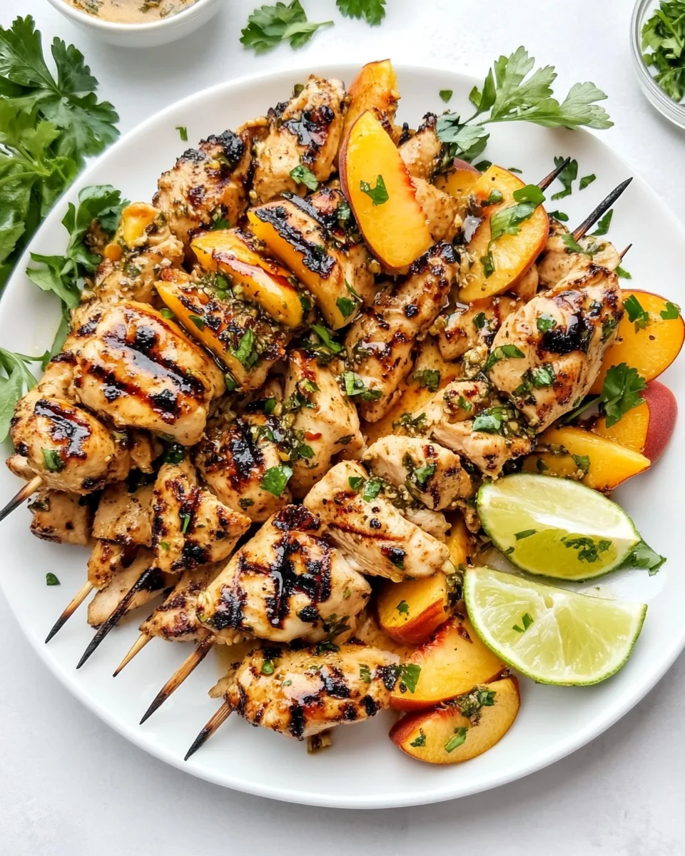 Grilled Chicken Peach With Fresh Lime Honey Ginger Sauce - additional image
