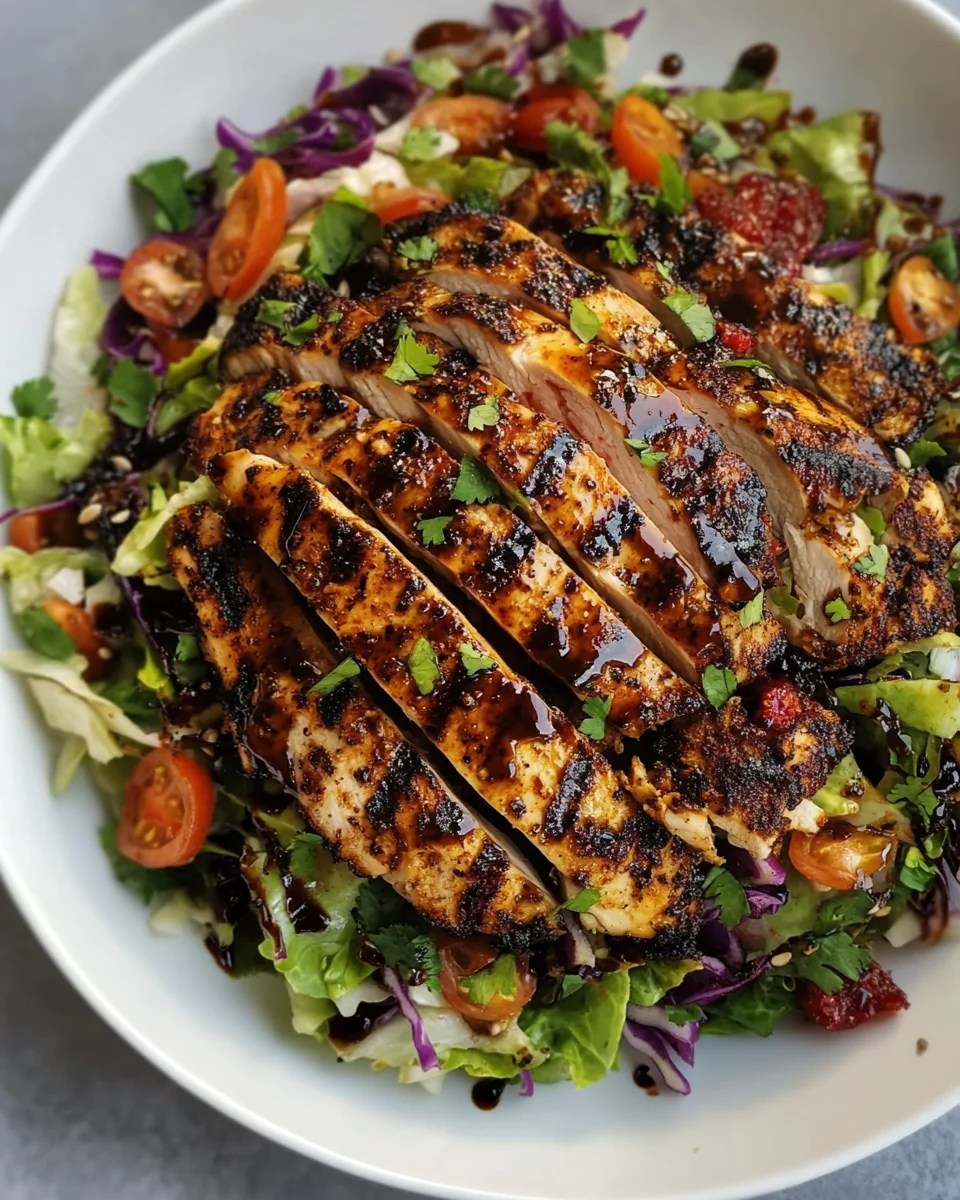 Grilled Chicken Salad with Fresh Cabbage and Raspberry Dressing - additional image