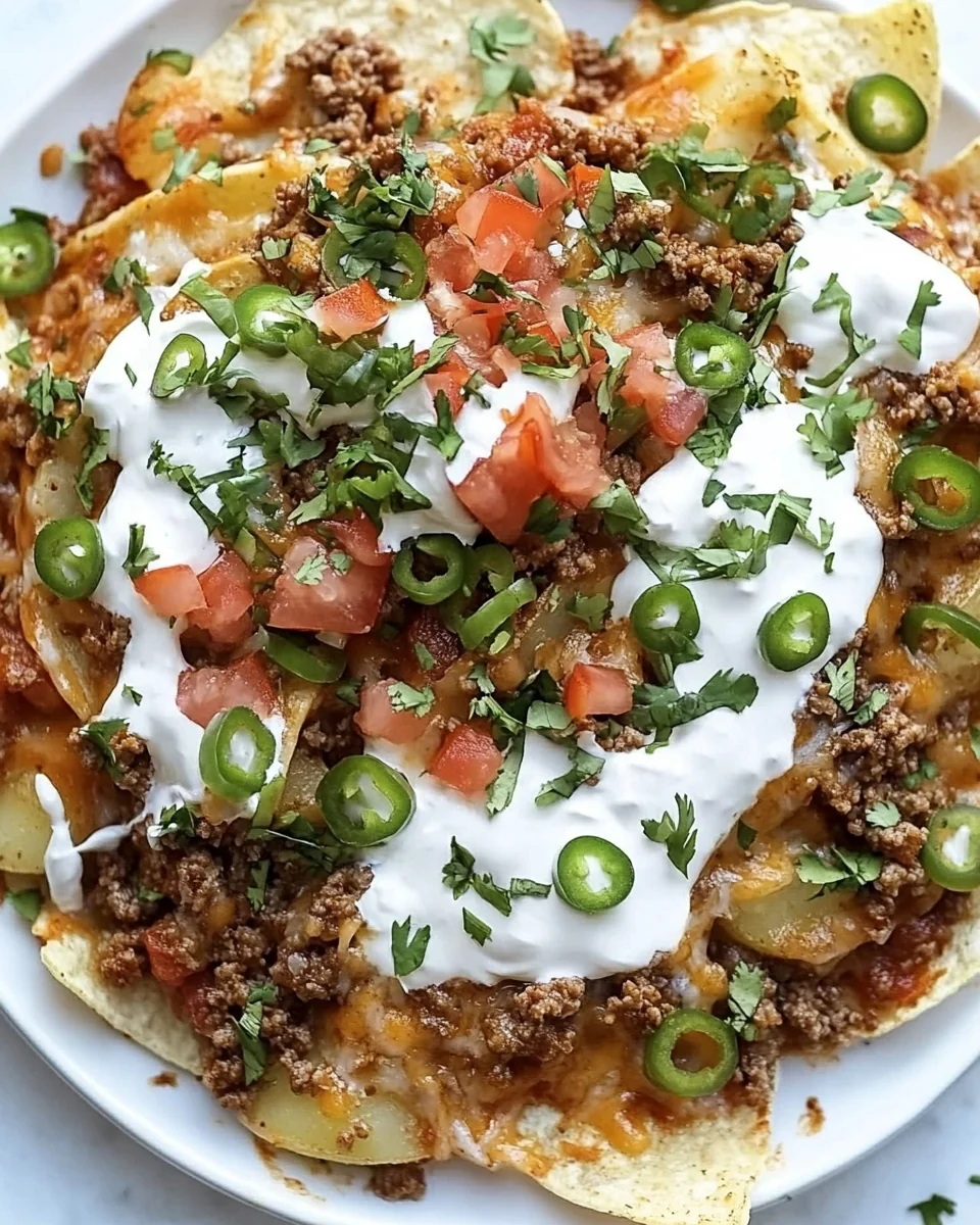 Savory Ground Beef and Potato Nachos - additional image