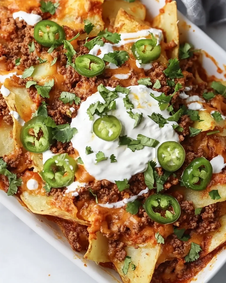 Savory Ground Beef and Potato Nachos - additional image