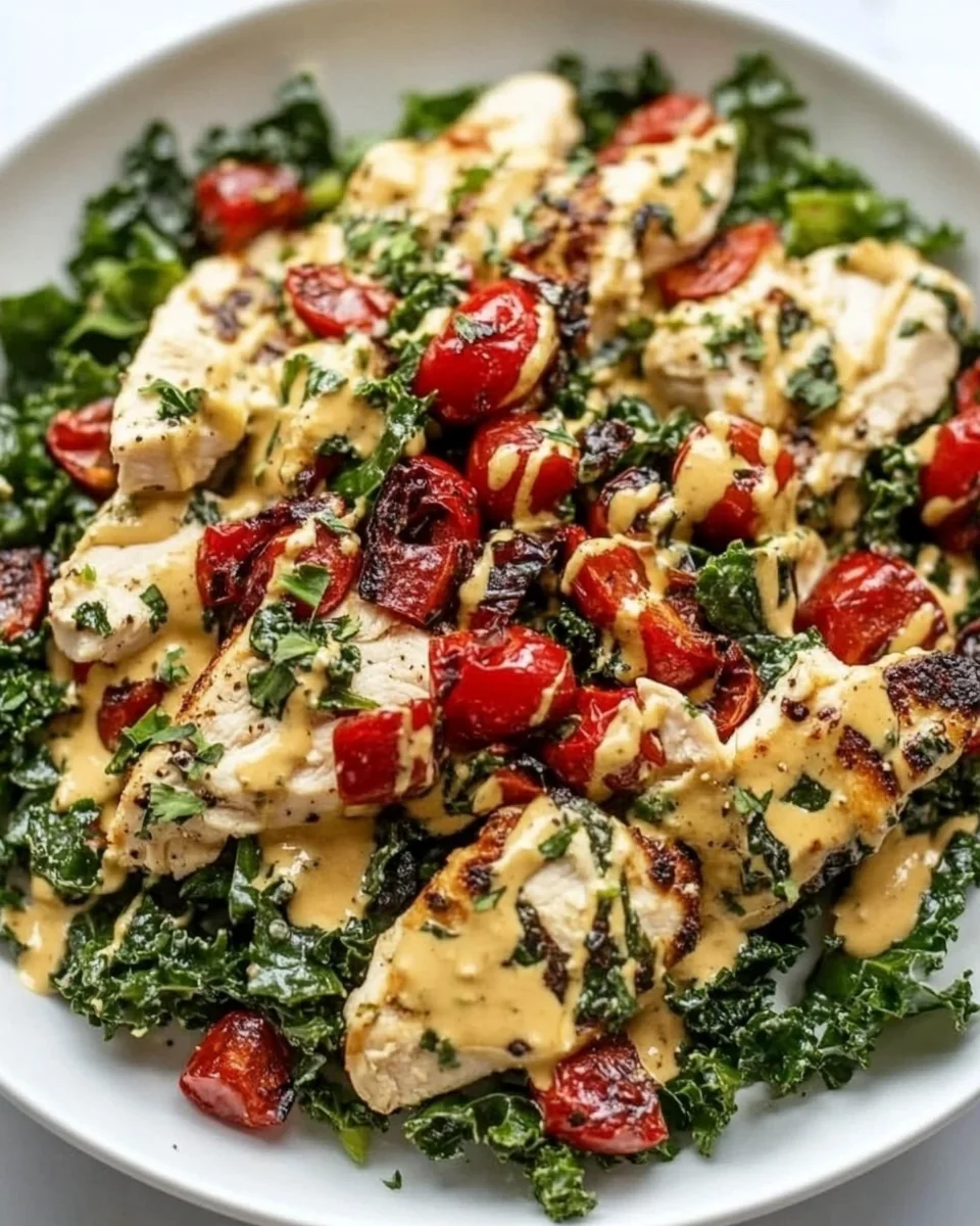 Healthy Kale Chicken Salad With Honey Chipotle Dressing - additional image