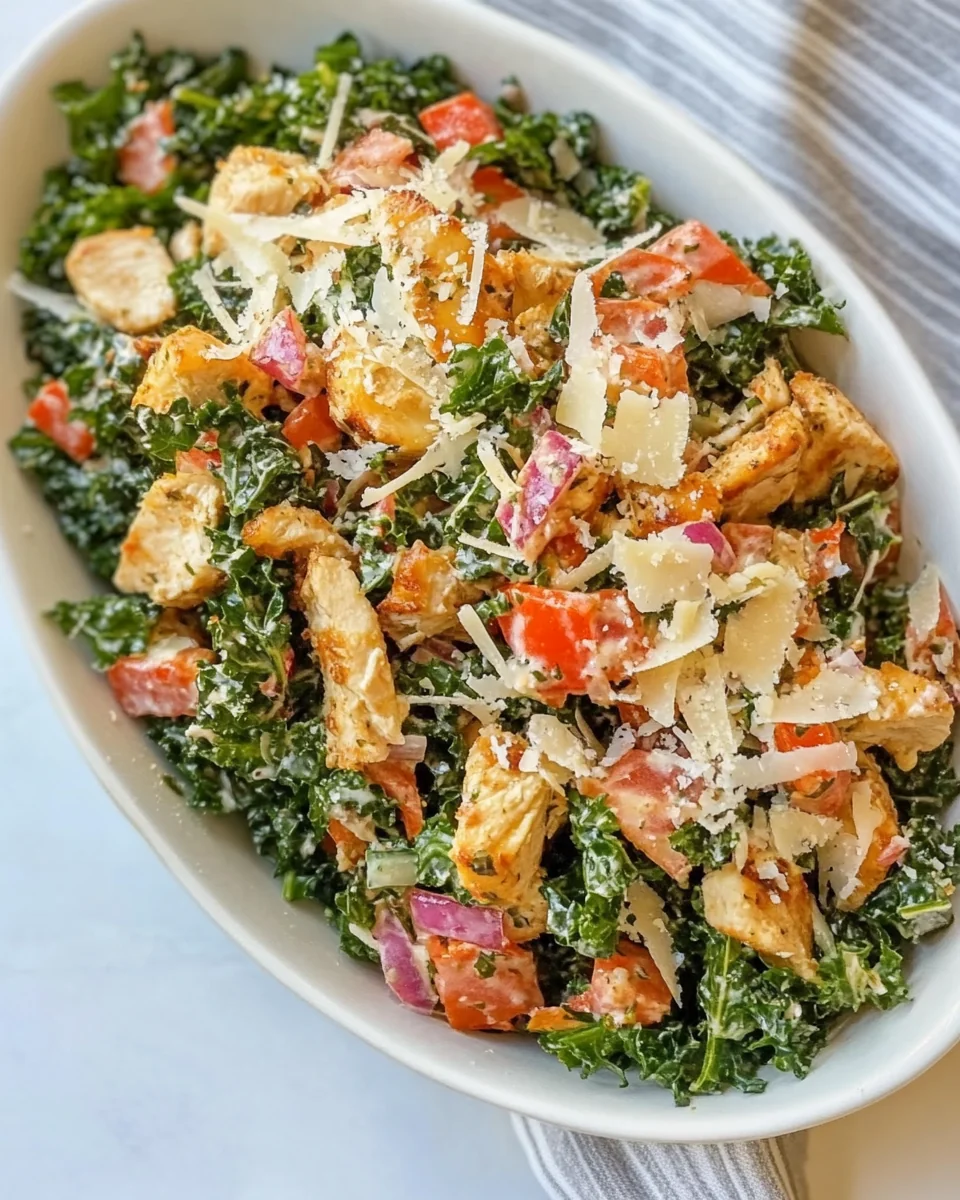 Healthy Roasted Chicken Parmesan Kale Salad Recipe - additional image