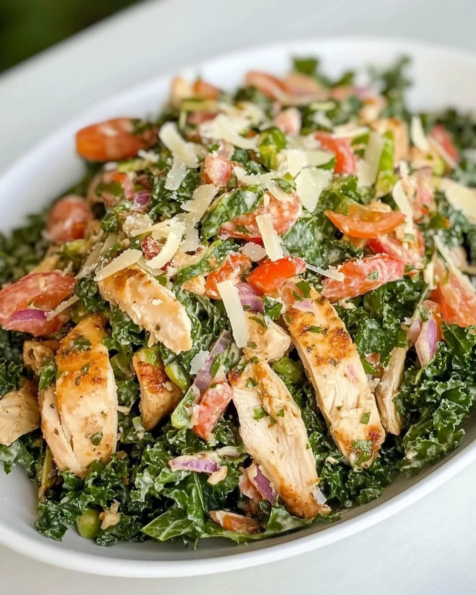 Healthy Roasted Chicken Parmesan Kale Salad Recipe - additional image
