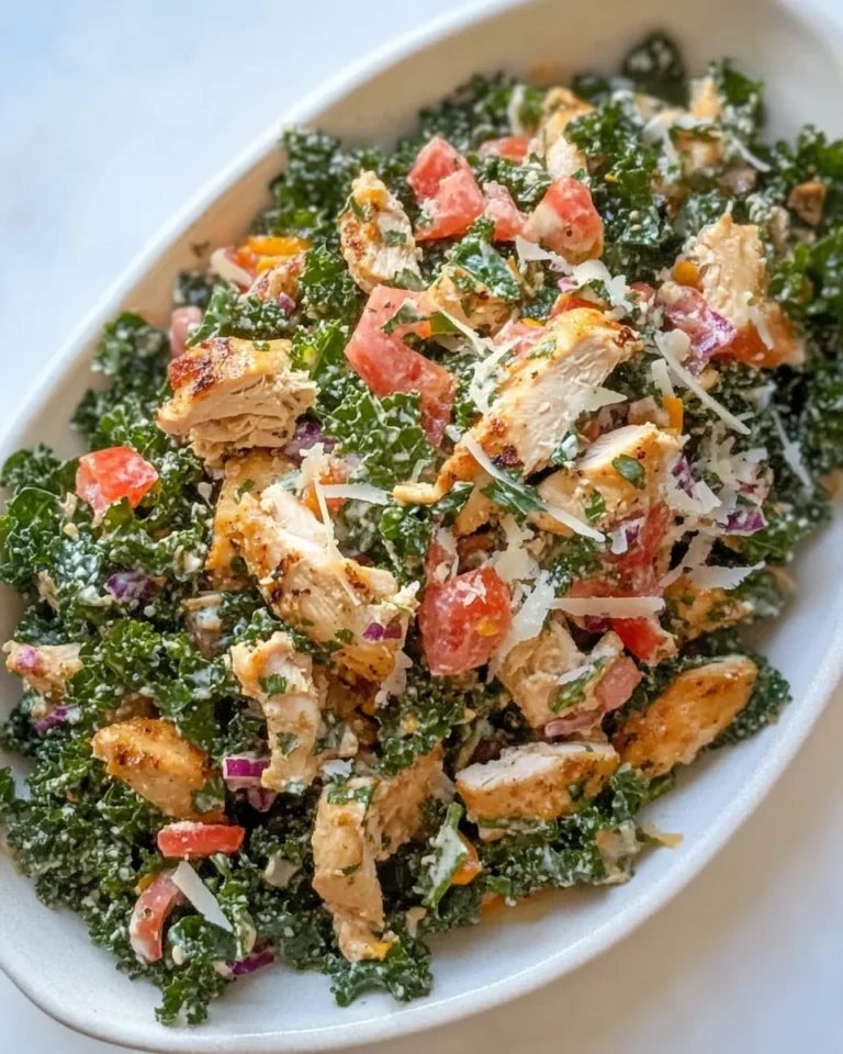 Healthy Roasted Chicken Parmesan Kale Salad Recipe