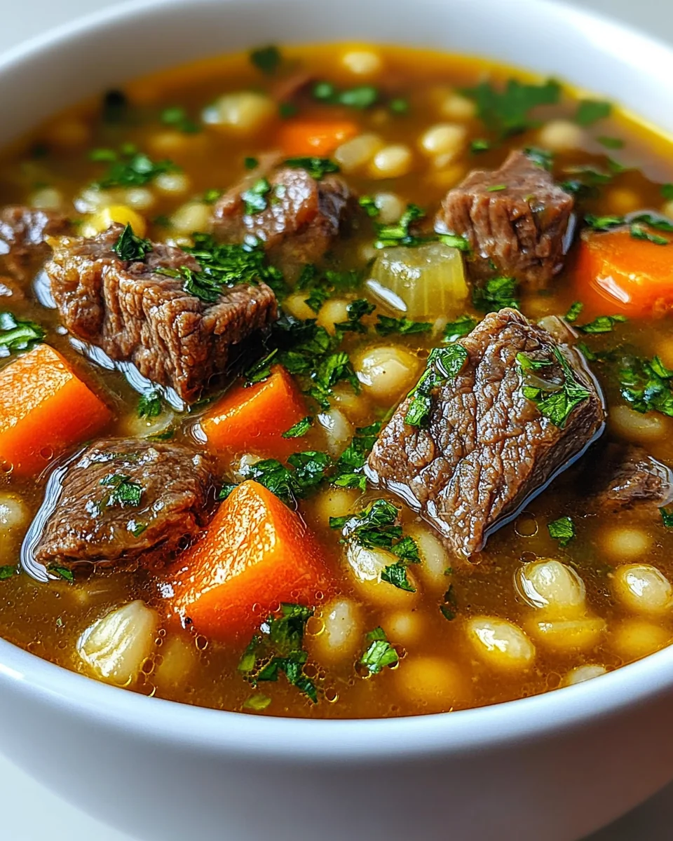 Cozy Beef and Barley Soup: A Family Favorite Recipe