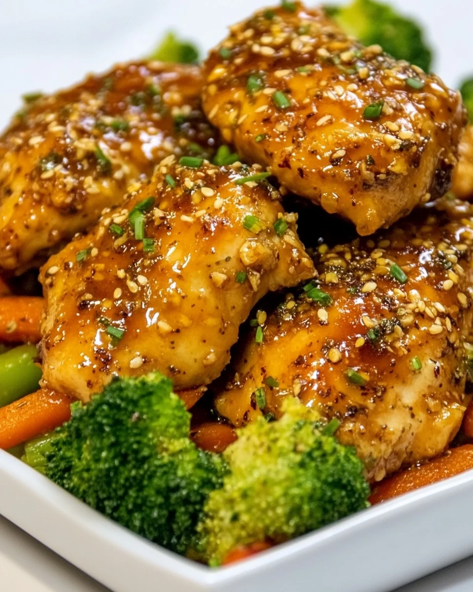 Simple Honey Garlic Chicken with Fresh Veggies - additional image