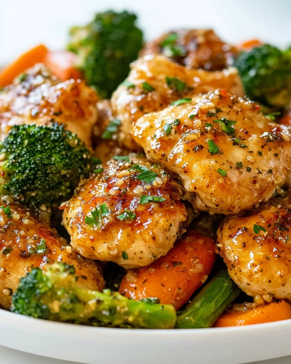 Simple Honey Garlic Chicken with Fresh Veggies - additional image