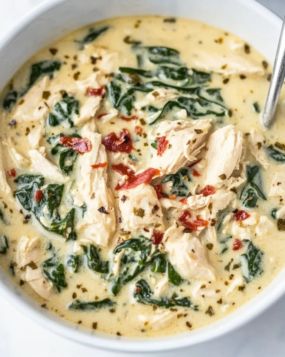 Creamy Instant Pot Crack Chicken Spinach Soup - additional image