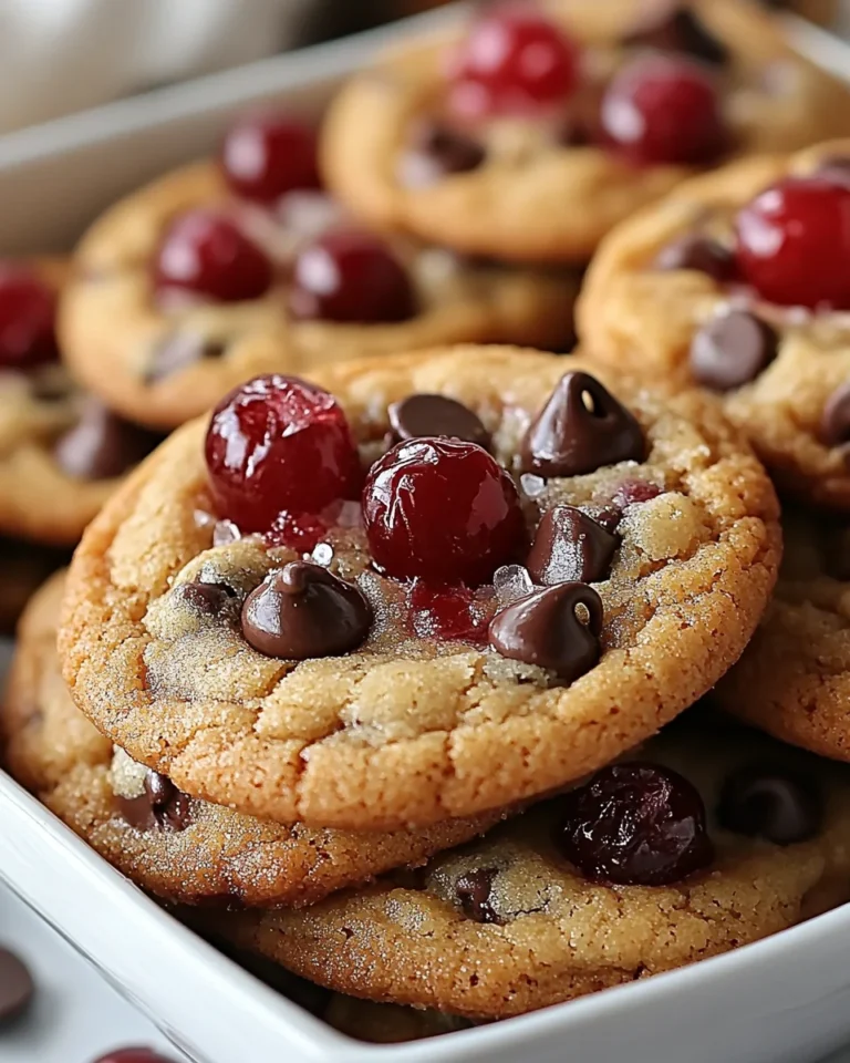 Quick Maraschino Cherry Chocolate Chip Cookies