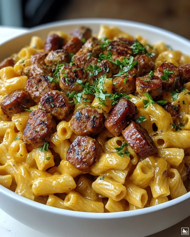 One-Pot Smoky Cheddar Chicken and Sausage Pasta