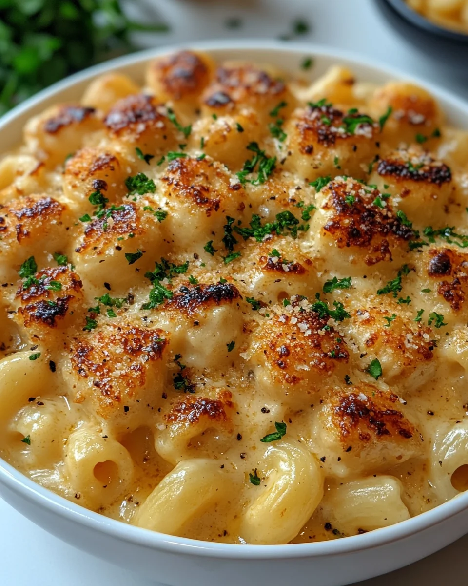 Creamy Parmesan Garlic Chicken Mac and Cheese Recipe
