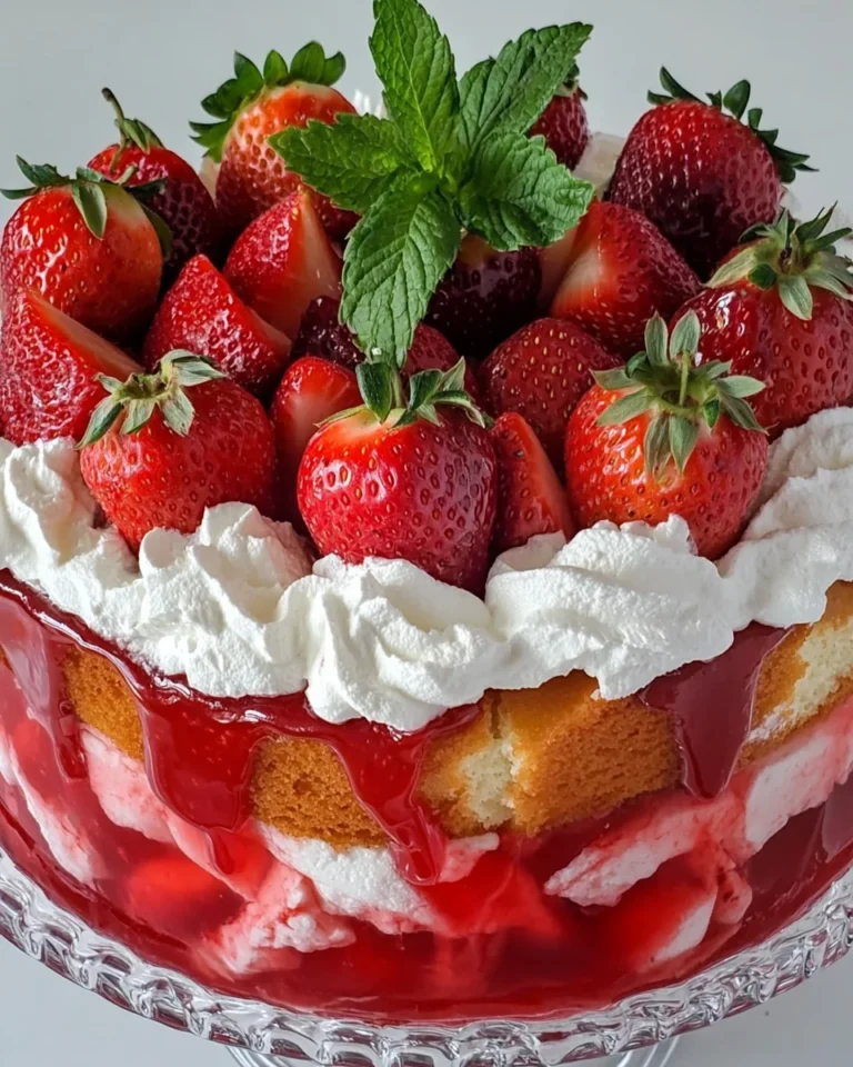 Quick Southern Strawberry Punch Bowl Cake