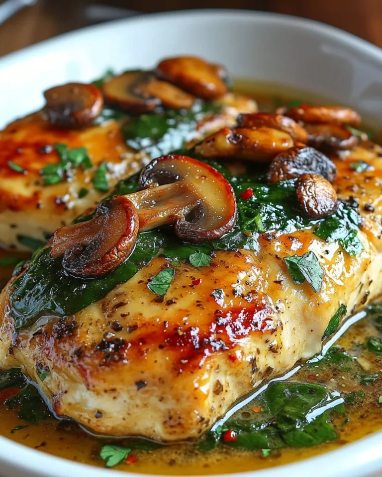Creamy Spinach and Mushroom Chicken One-Pot Dinner