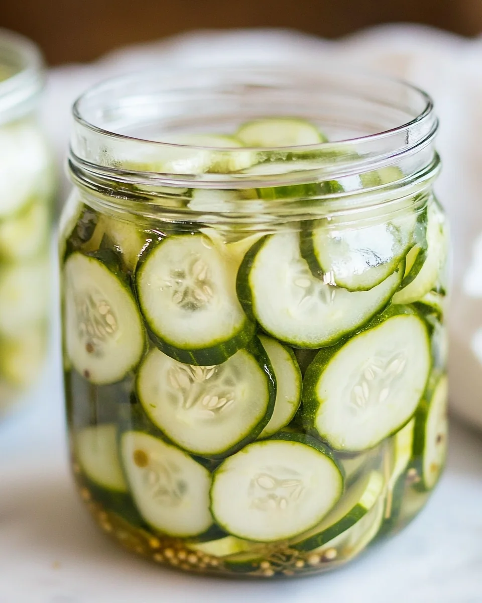 Homemade Classic Amish Refrigerator Pickles - additional image