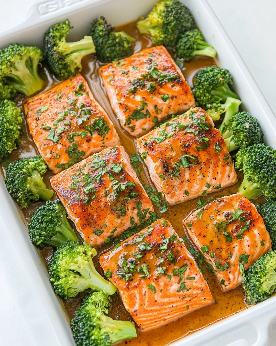Savory Apricot Dijon Salmon With Fresh Broccoli - additional image