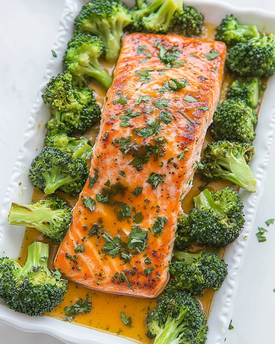 Savory Apricot Dijon Salmon With Fresh Broccoli - additional image