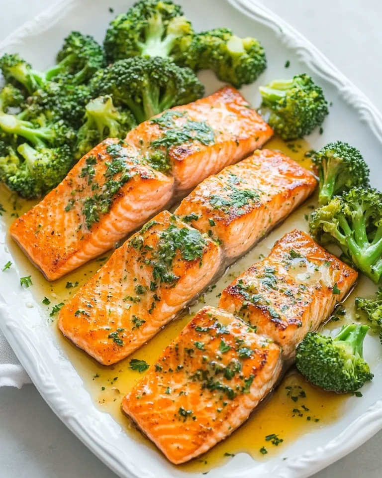 Savory Apricot Dijon Salmon With Fresh Broccoli