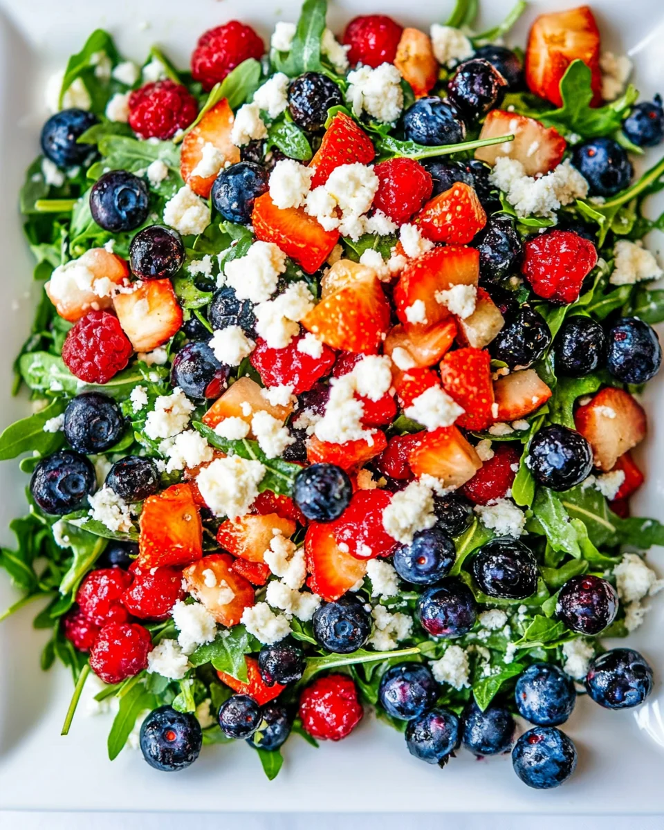 Fresh Arugula Salad With Berries And Simple Vinaigrette - additional image