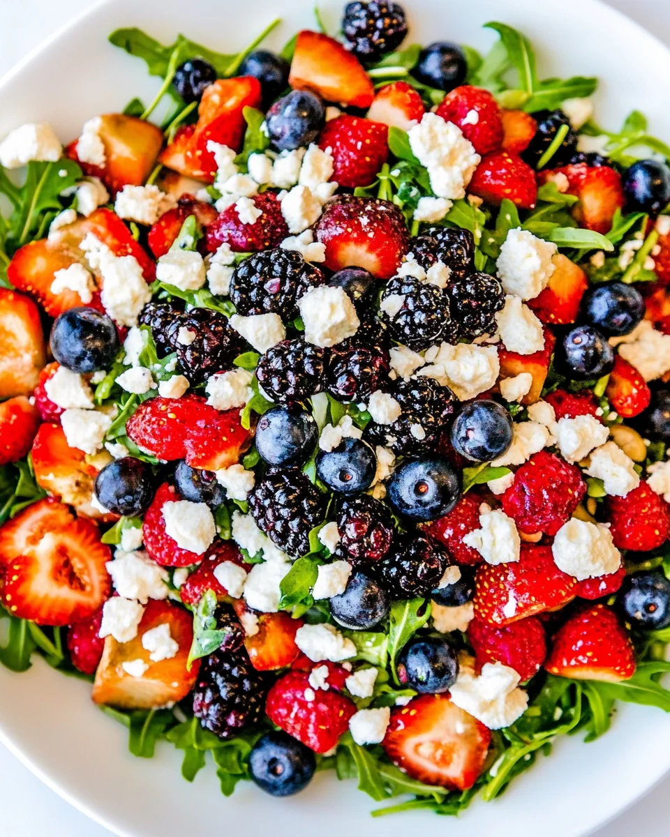 Fresh Arugula Salad With Berries And Simple Vinaigrette - additional image