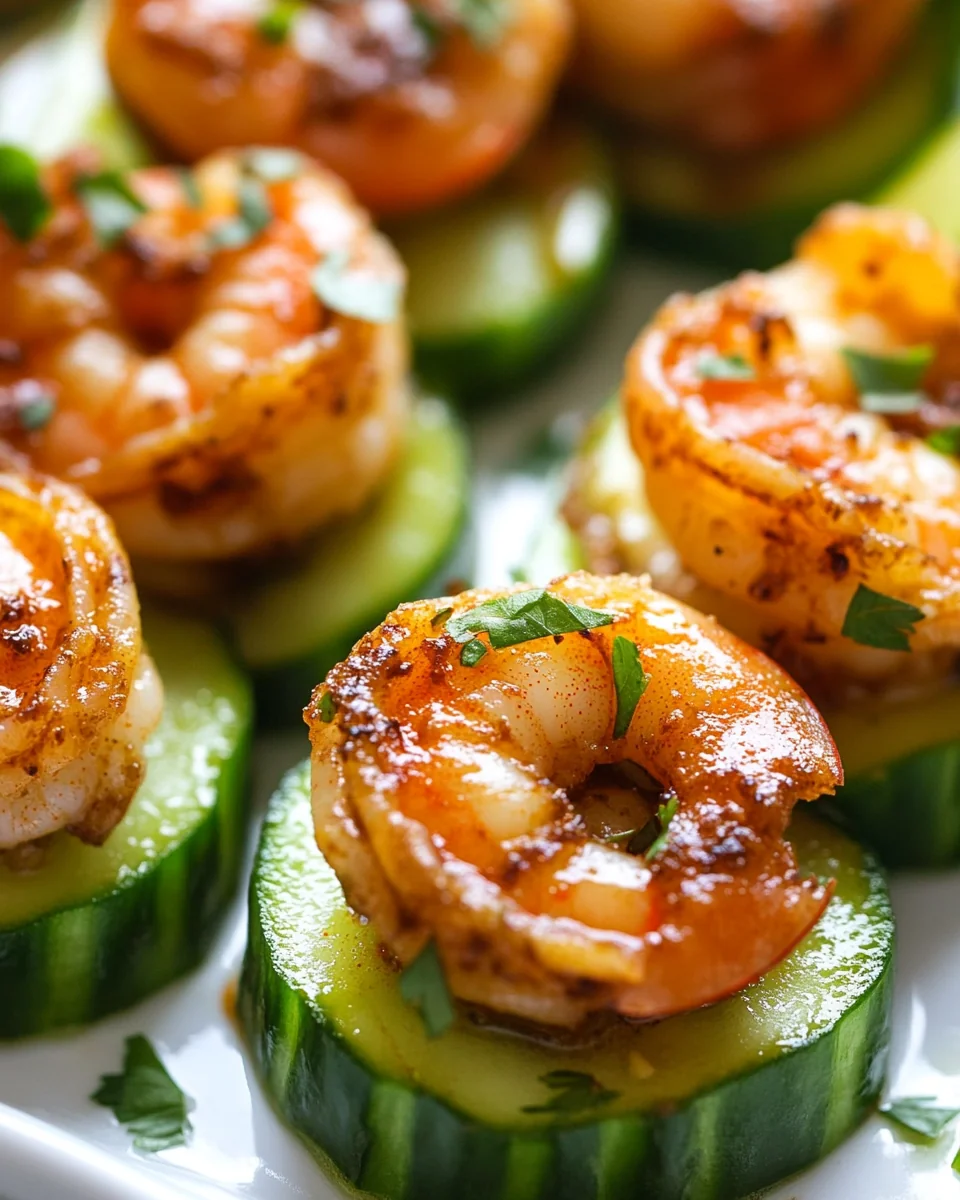 Fresh Avocado Cucumber Shrimp Appetizers - additional image