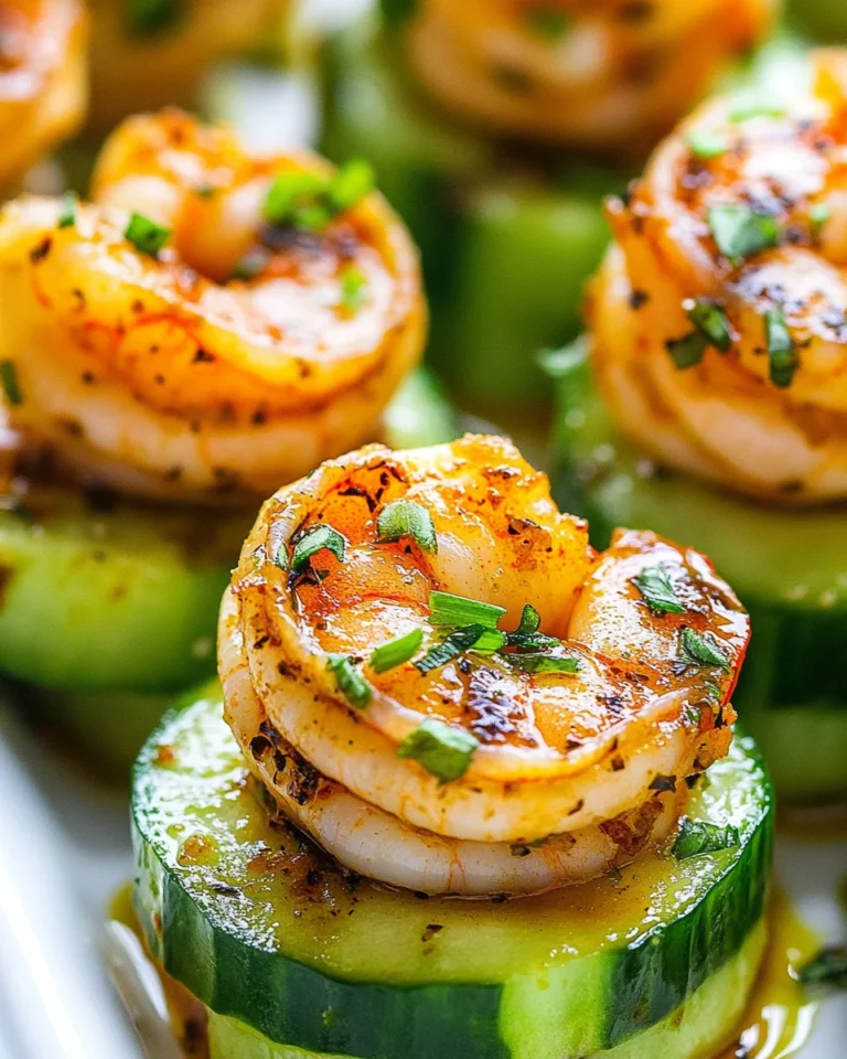 Fresh Avocado Cucumber Shrimp Appetizers