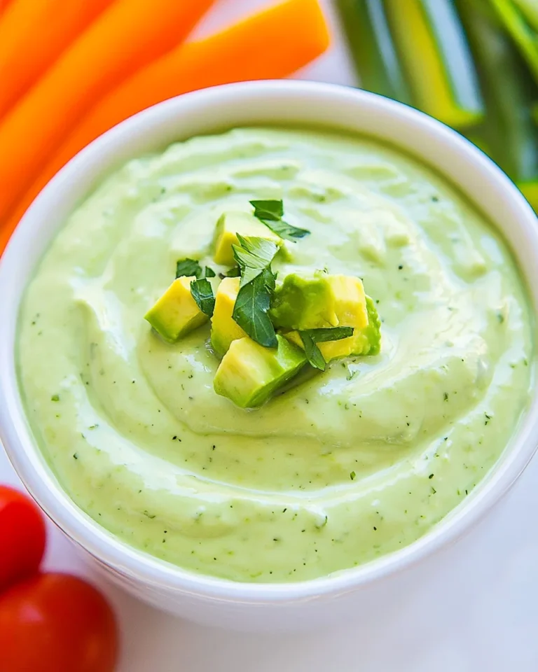 Creamy Avocado Ranch Dressing And Dip