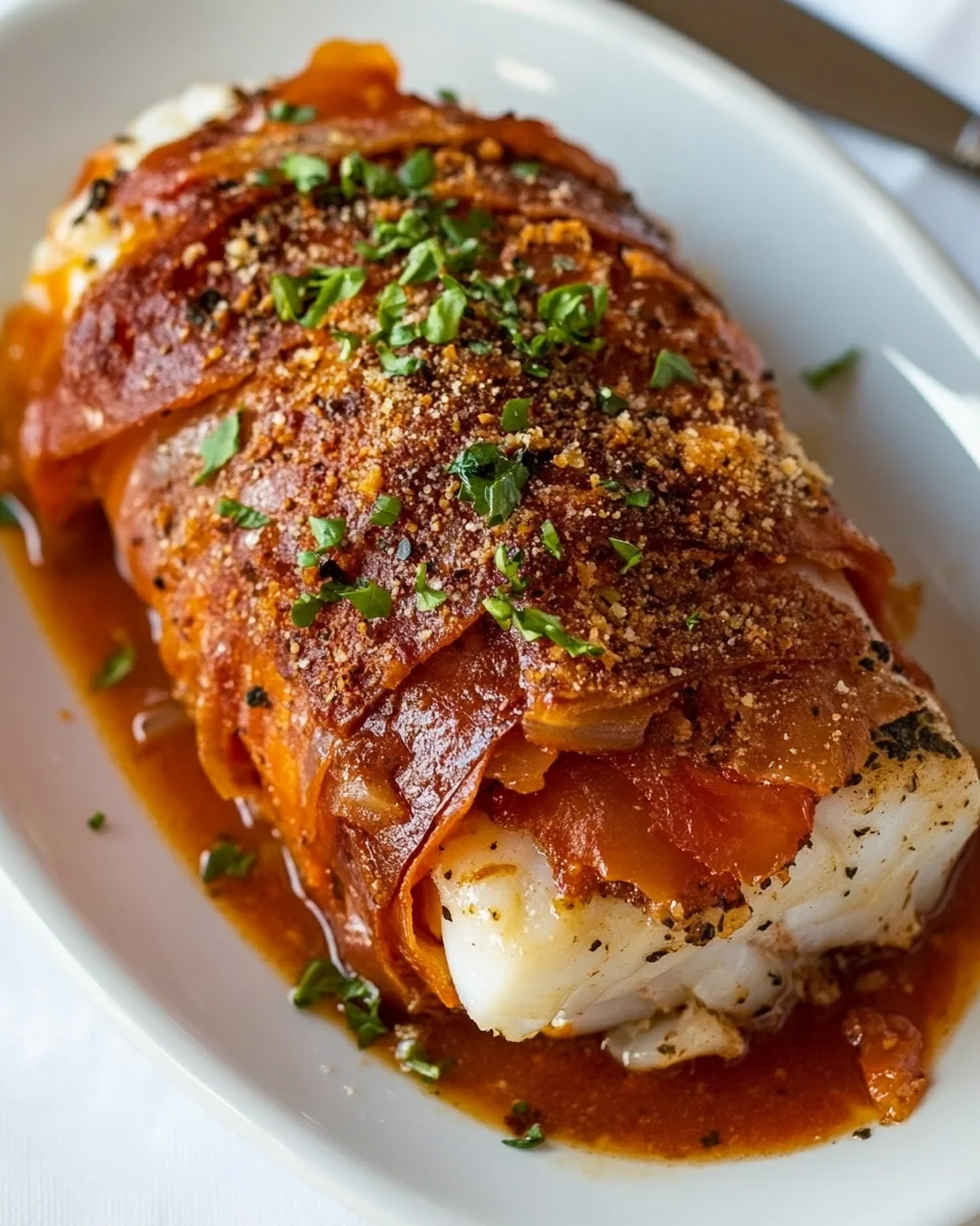 Simple Baked Cod Wrapped In Prosciutto - additional image
